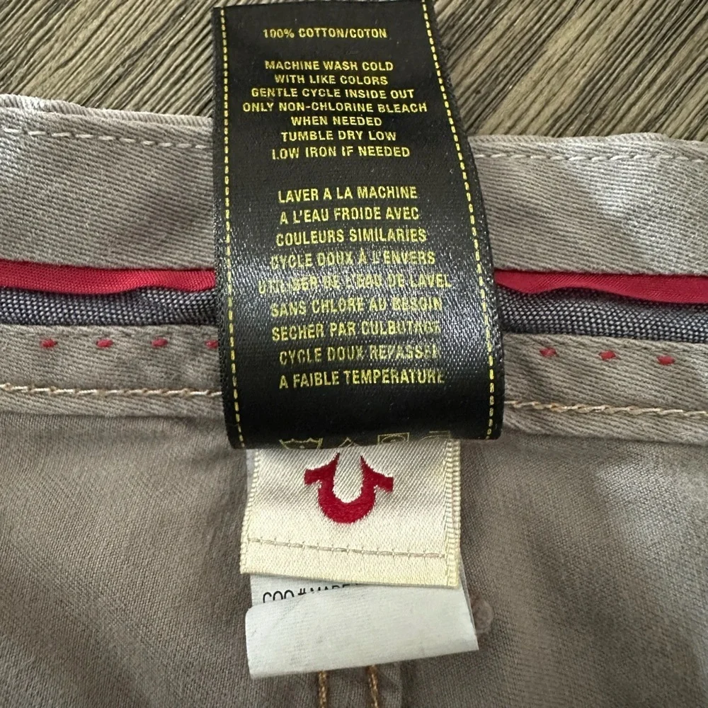 True Religion Rocco Tailored‎ Overdye Twill Jeans Pants Gray Button Fly 32X32